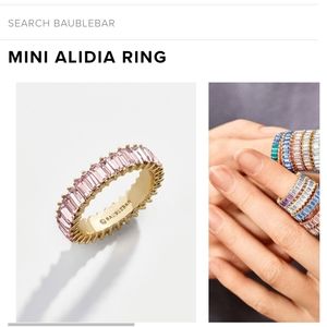 Bauble Bar mini Alidia pale pink ring